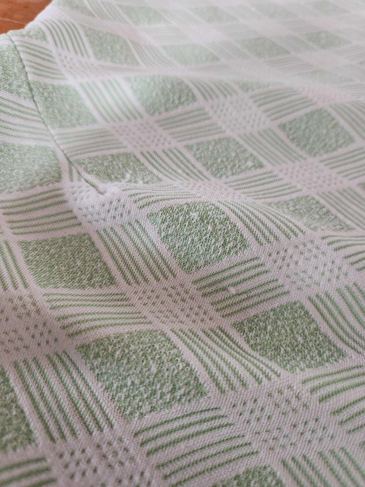 70s Green and White Plaid Leisure Set