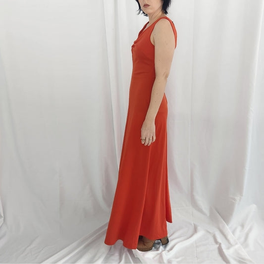 70s Orange Gown