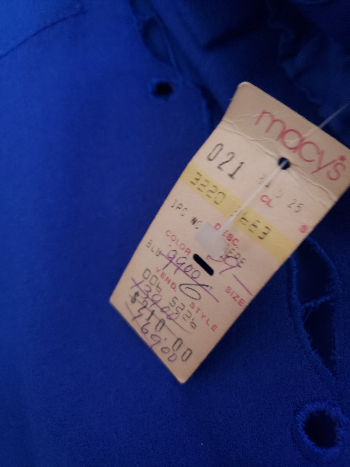 80s/90s Deadstock Blue Wool Jacket by Sasson