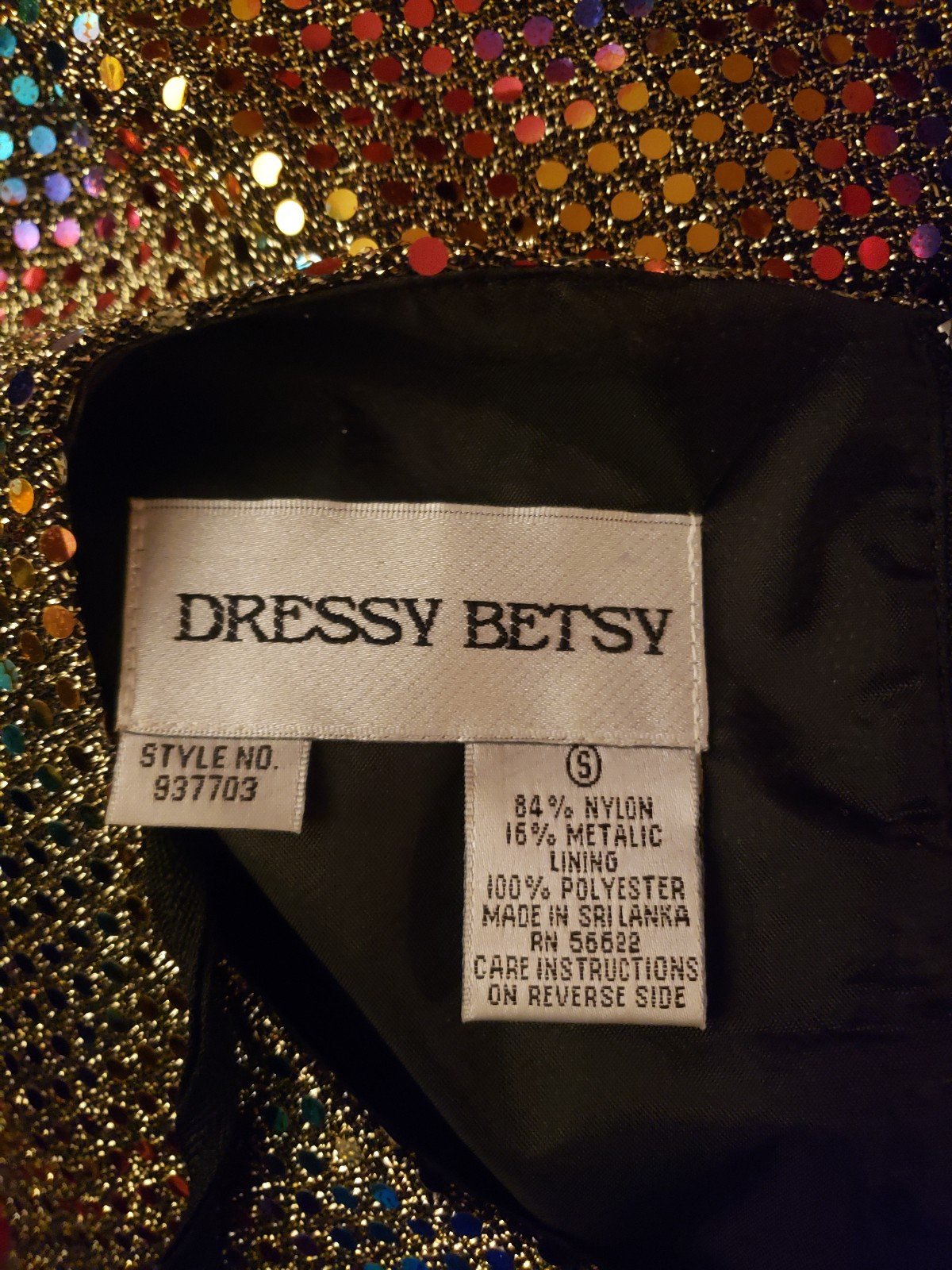 80s Gold Sequin Covered Top