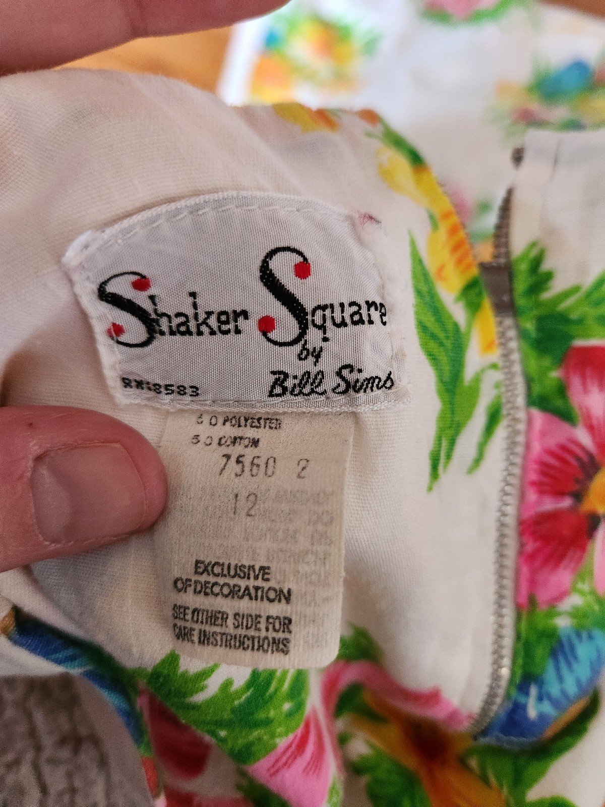 70s White Floral Sundress