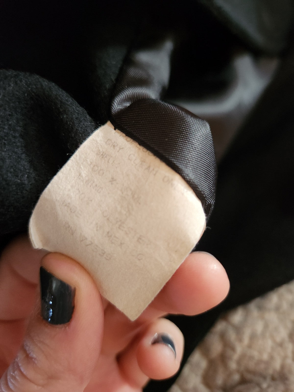 90s Black Wool Overcoat