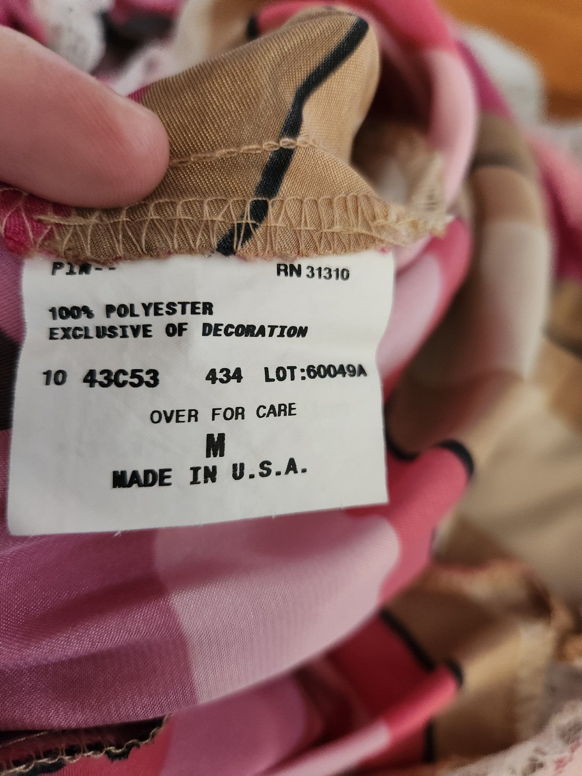 Y2K Pink and Brown Satin Top
