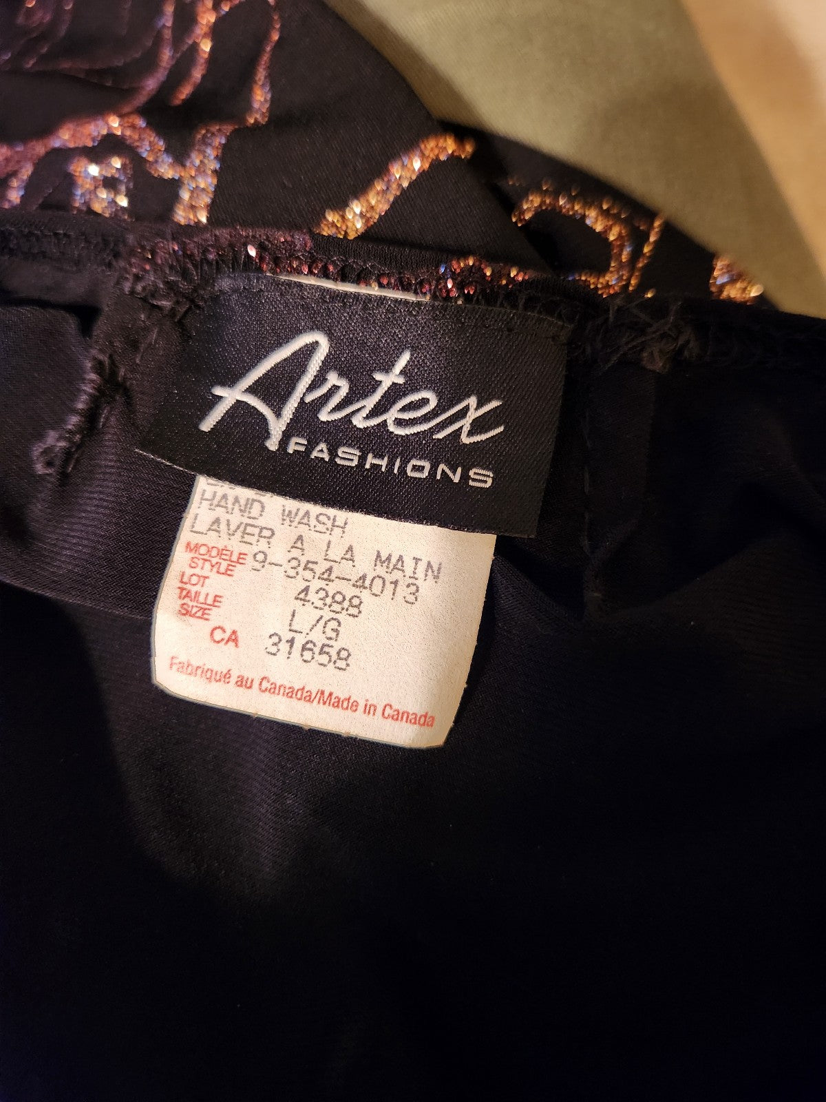 90s/00s Black and Broze Glittery Skirt Set