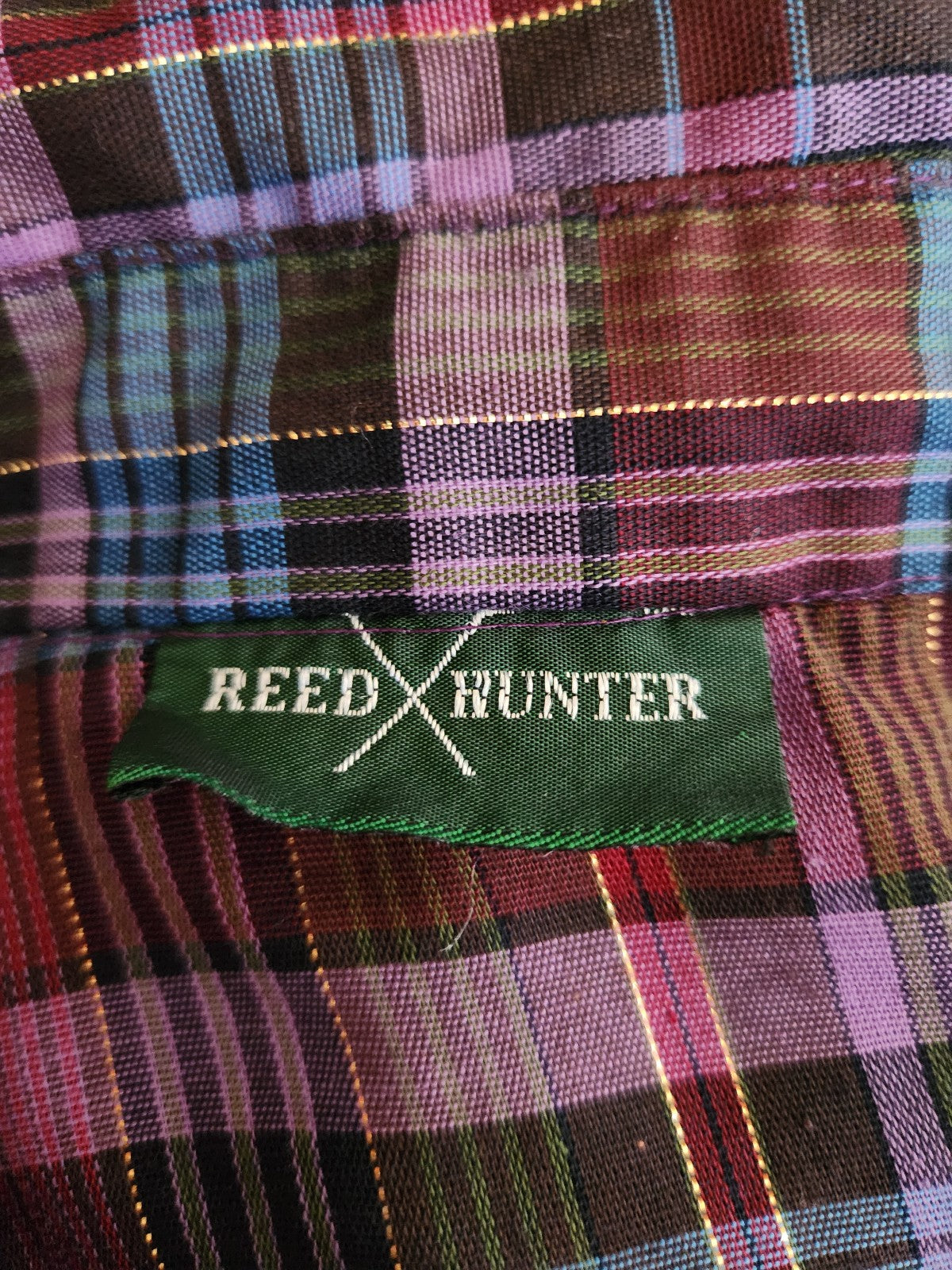 90s Purple, Burgundy, and Blue Plaid Shirt