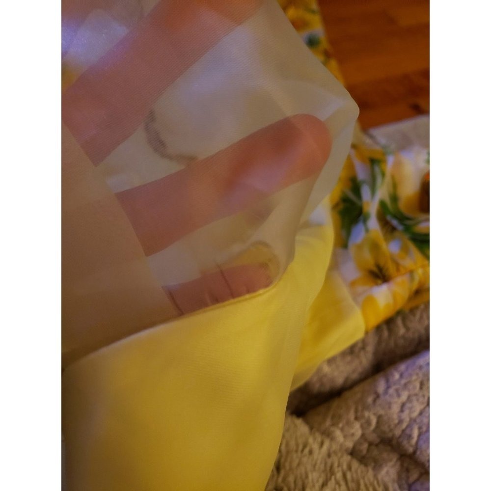 60s Yellow Floral Gown