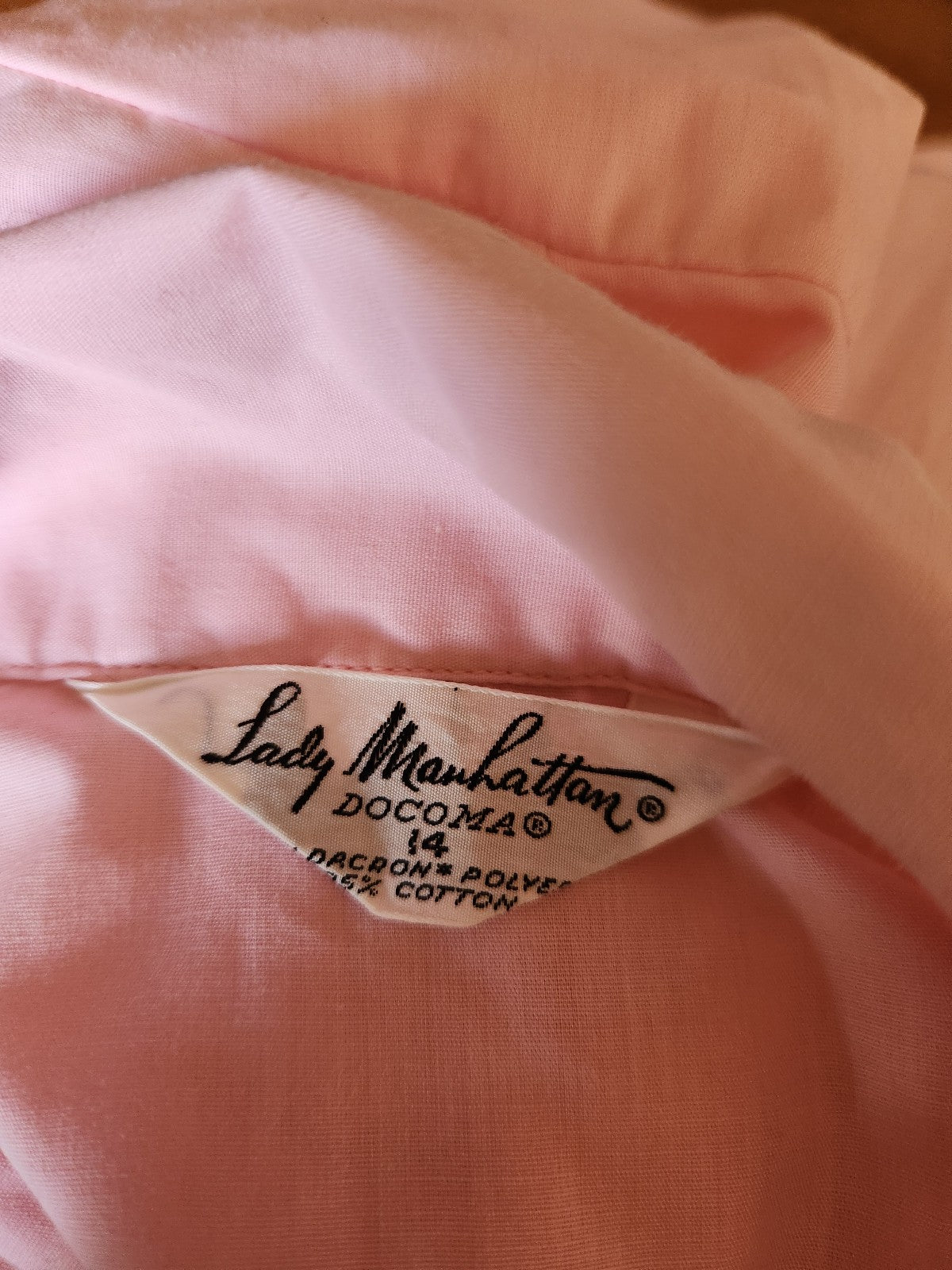 60s/70s Pink Three Quarter Sleeve Blouse