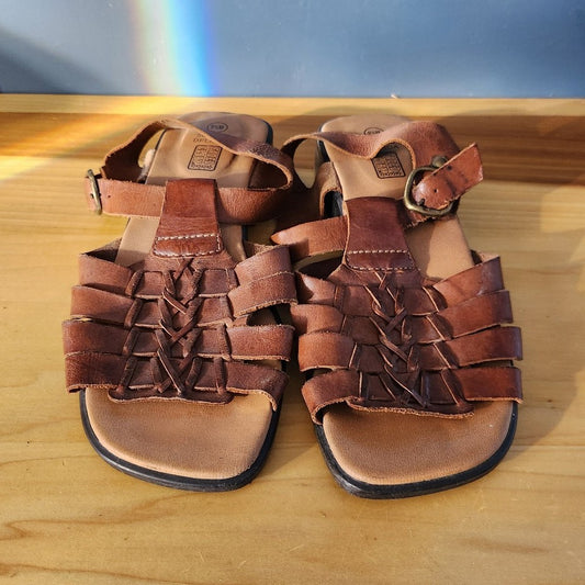 Y2K Brown Leather Sandals