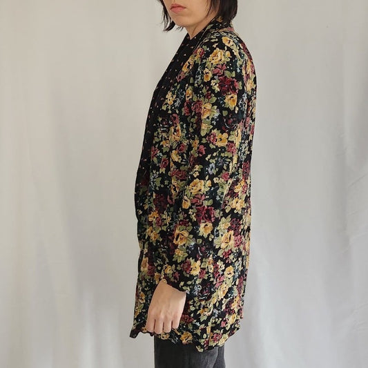 90s Dark Floral Jacket