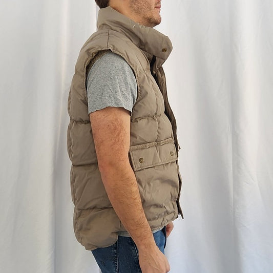80s/90s Tan Down Filled Fishing Vest