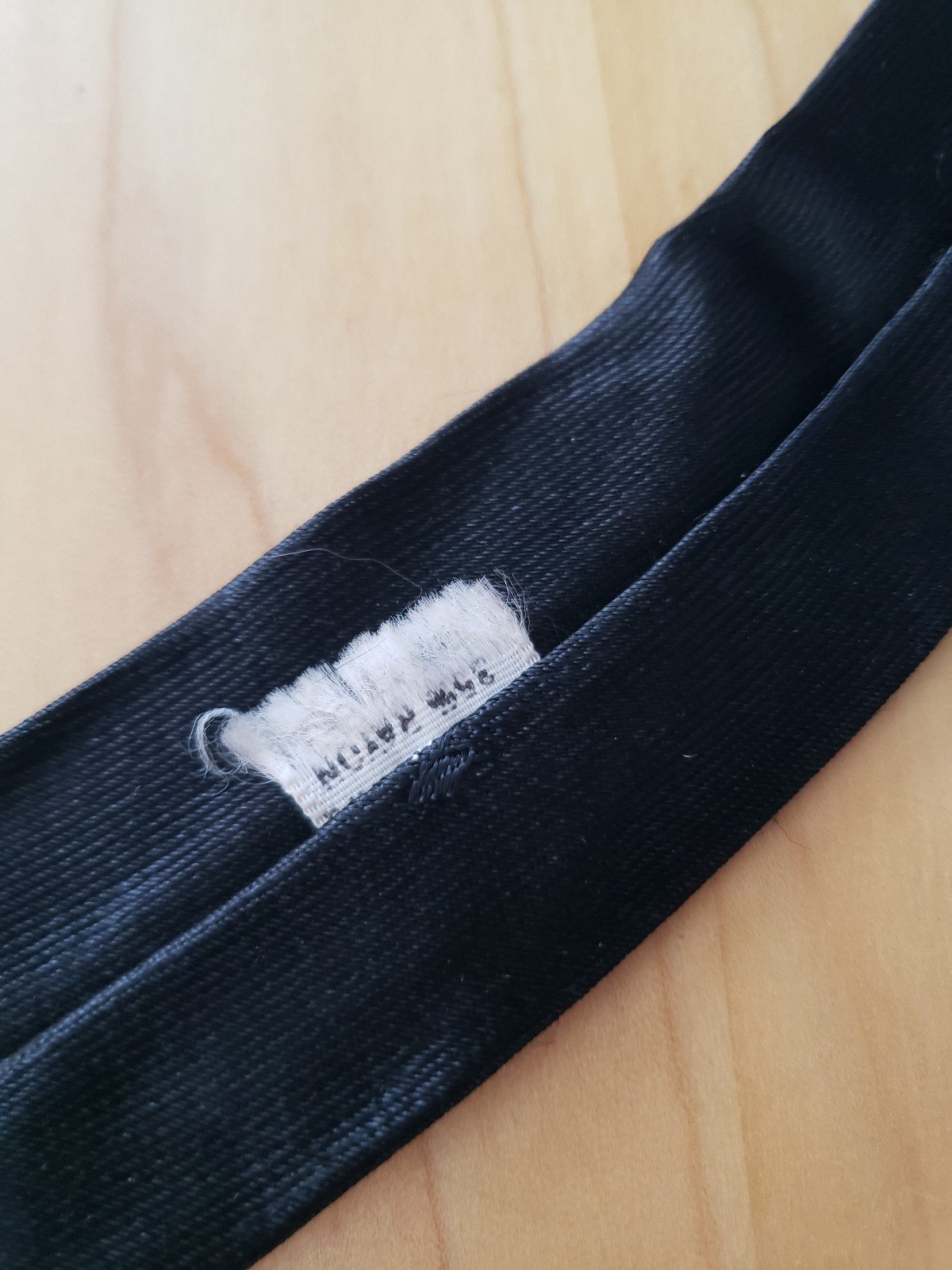 70s Black Satin Skinny Tie