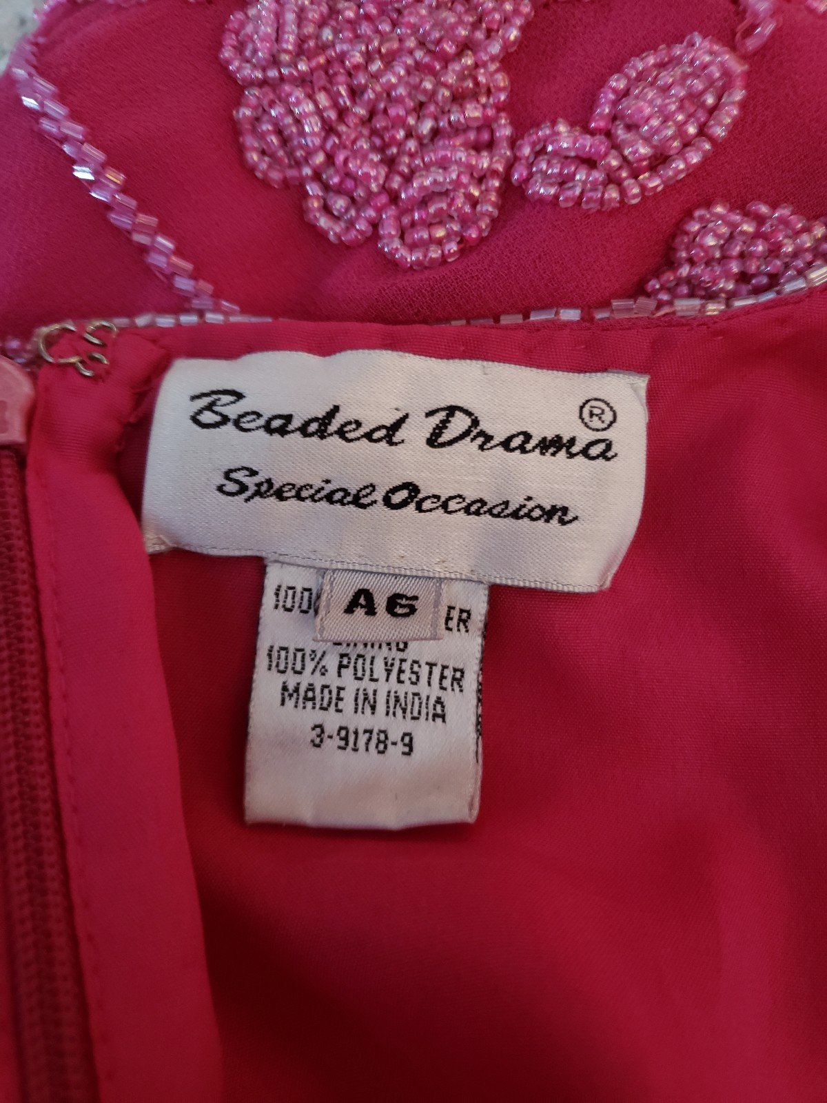 Vintage Pink Beaded Gown