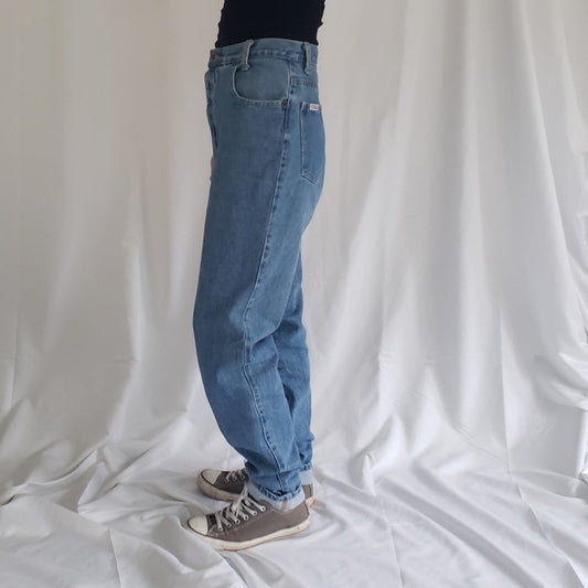 80s High Rise Button Fly Jeans