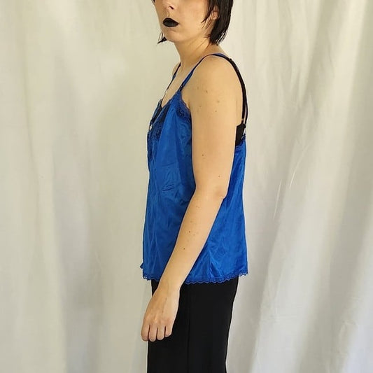 80s/90s Blue Lacy Camisole