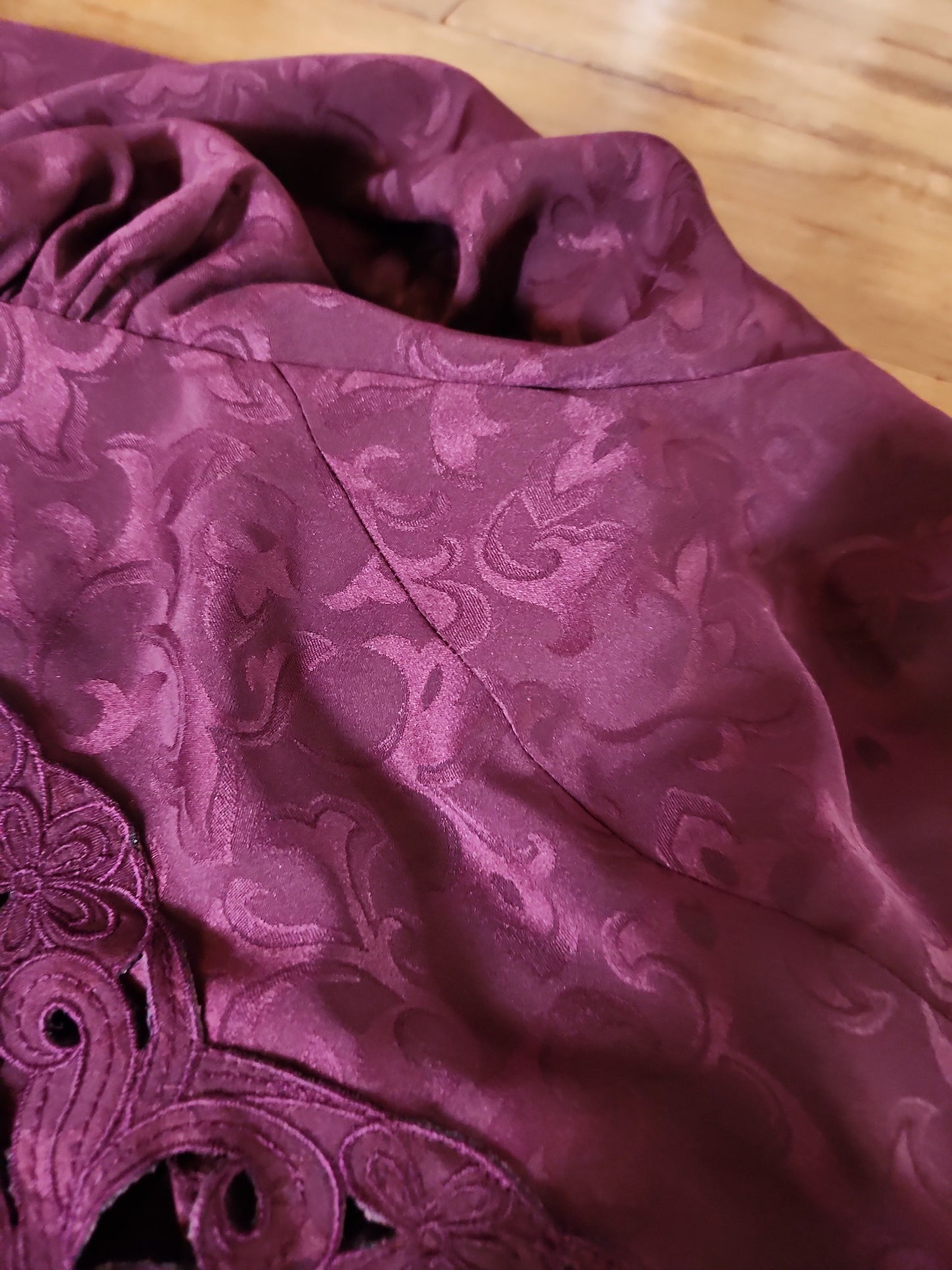 80s/90s Burgundy Whimsigoth Skirt Set