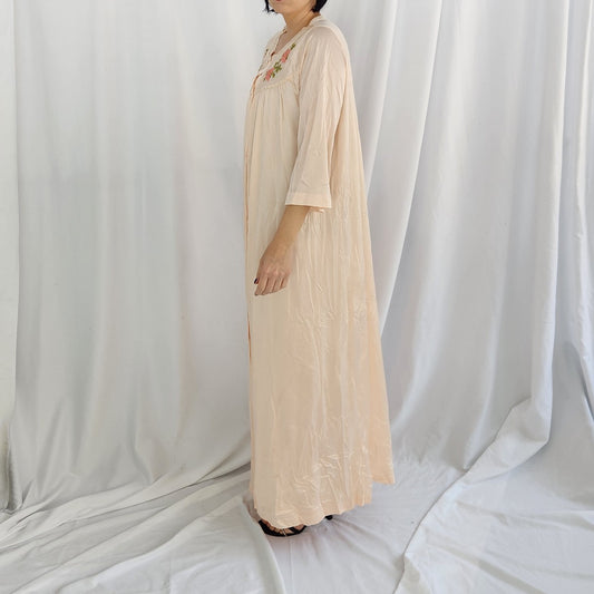 70s/80s Pink Peignoir Nylon and Robe Sdt