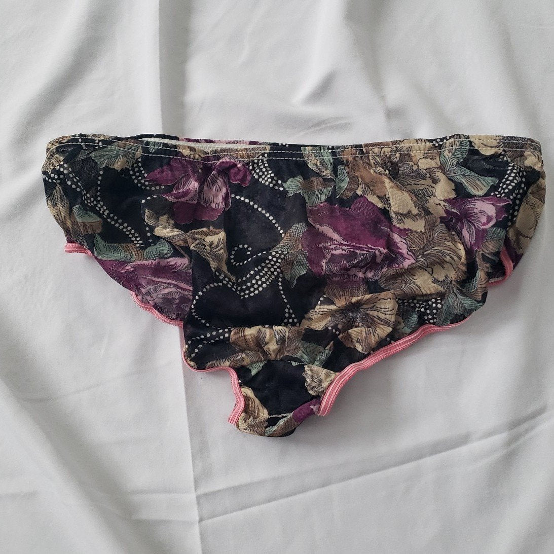 70s Sheer Floral Bikini Panties