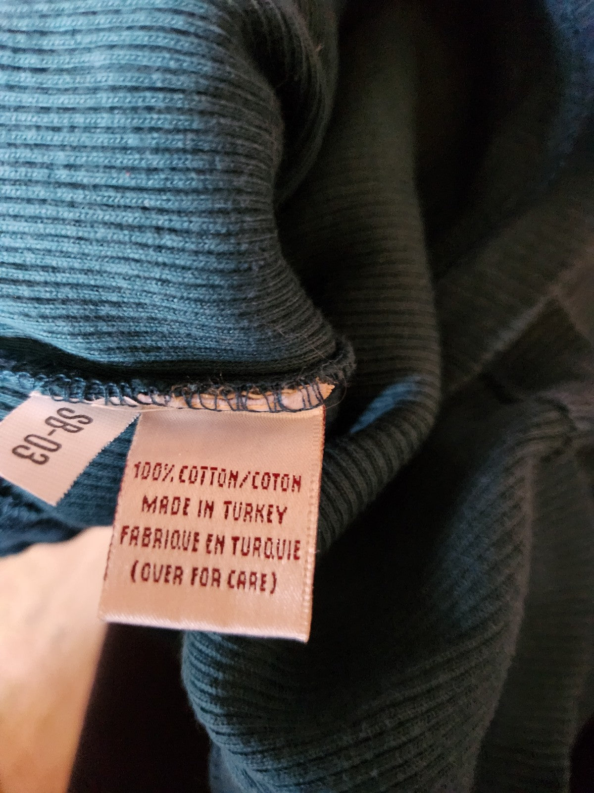 90s Green Ribbed Turtleneck