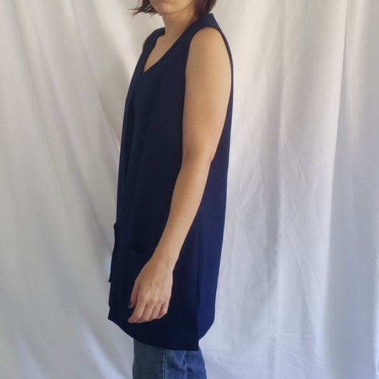 70s Blue Handmade Vest