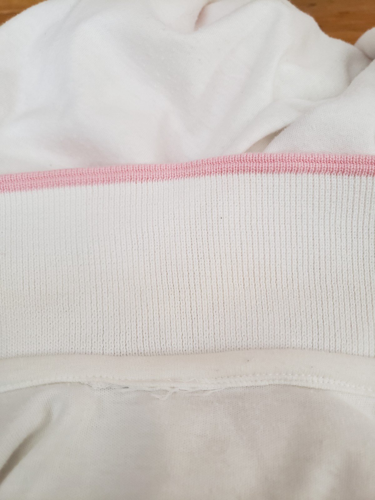 80s Pink and White Striped Polo
