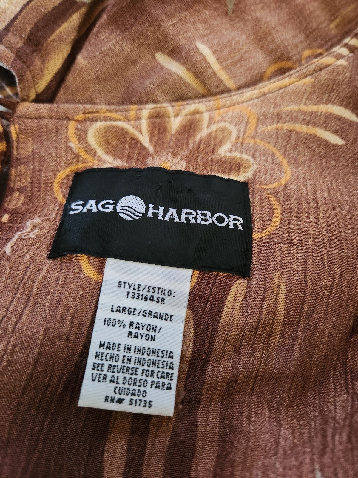90s/Y2K Brown and Orange Floral Rayon Maxi Dress