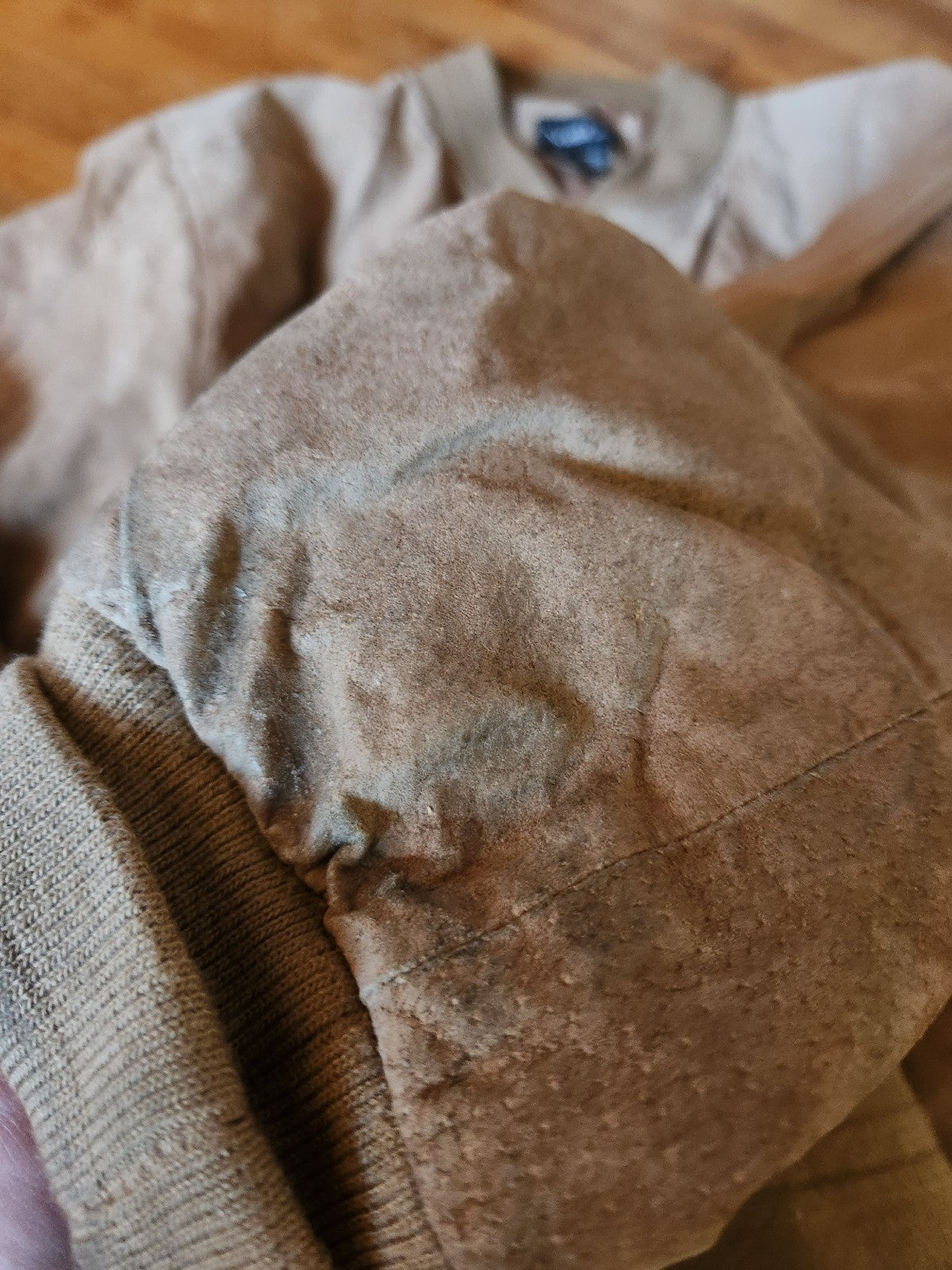 90s Tan Suede Bomber Jacket