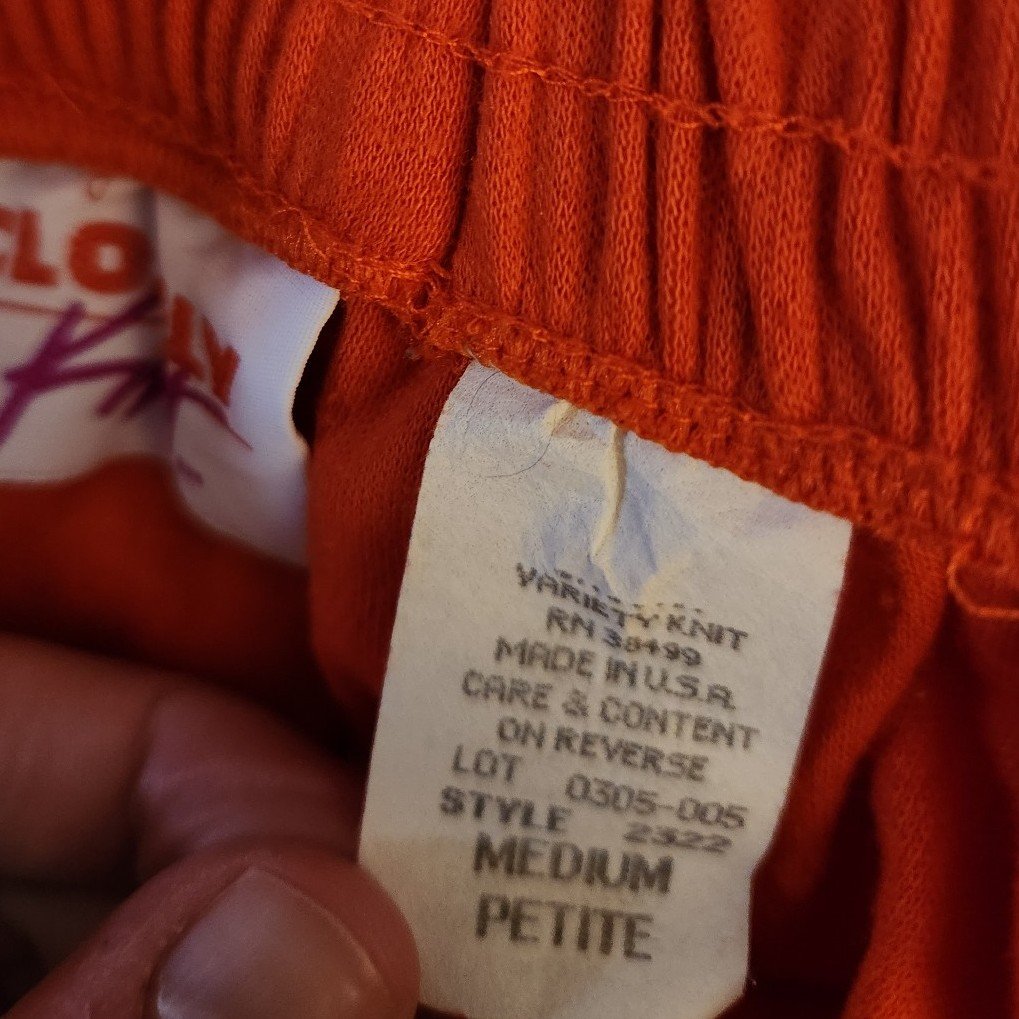 90s Orange Pull On Shorts