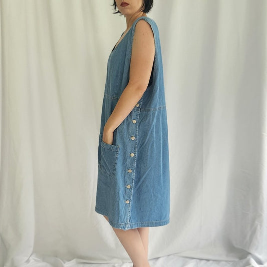 90s/00s Denim Jumper Dress