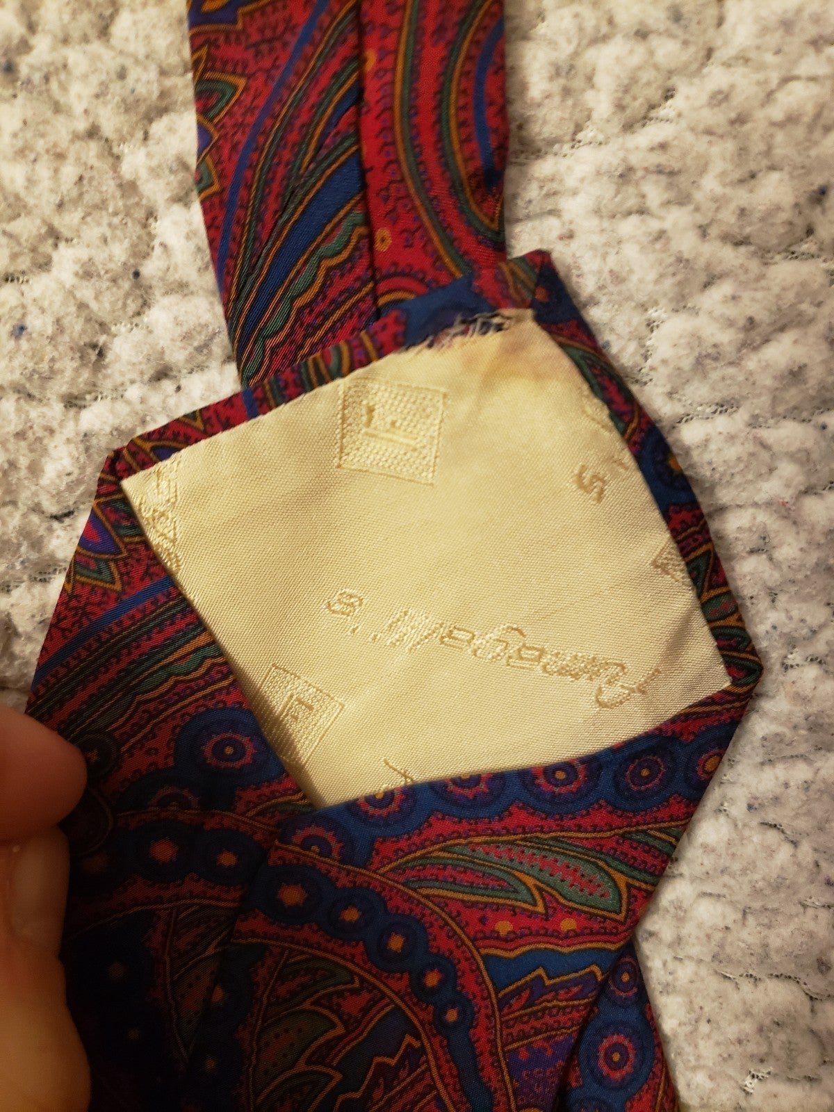 Vintage 70s/80s Silk Paisley Print Tie