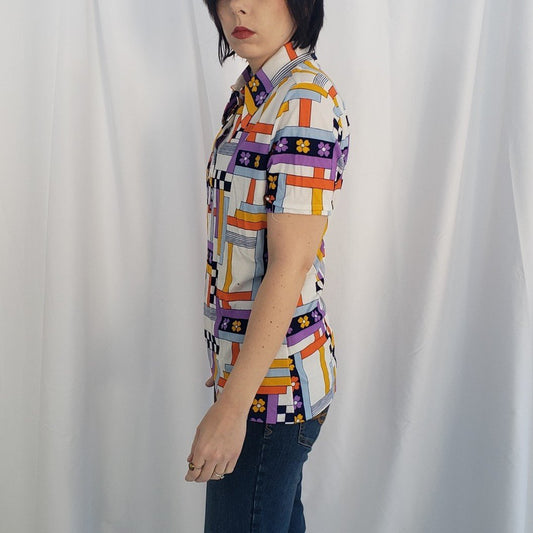 70s Geometric Dagger Collar Shirt