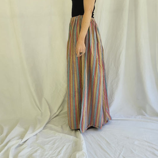 Vintage Home Made Striped Maxi Skirt
