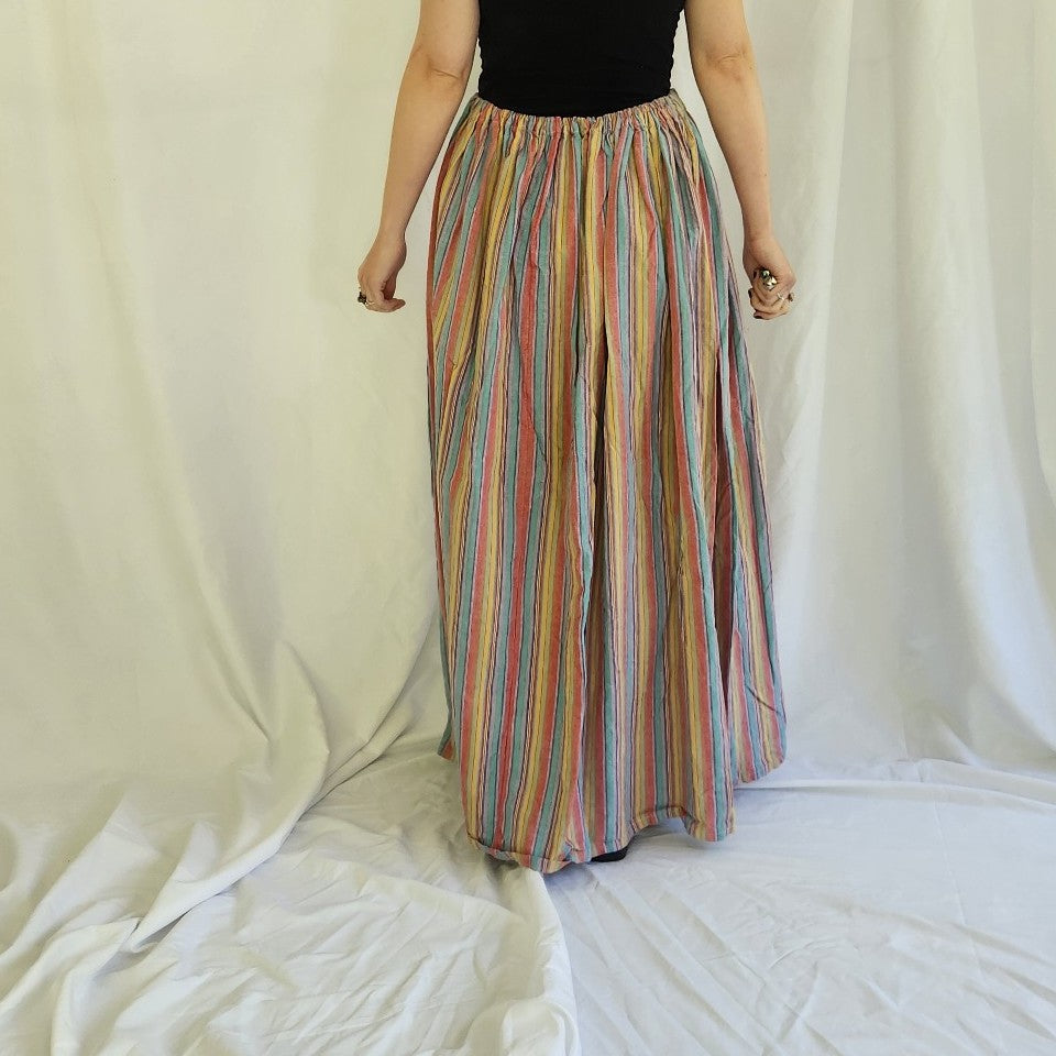 Vintage Home Made Striped Maxi Skirt