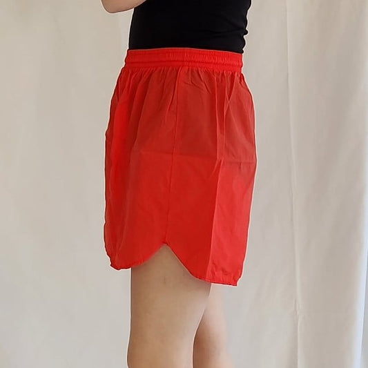 90s Red Nylon Running Shorts
