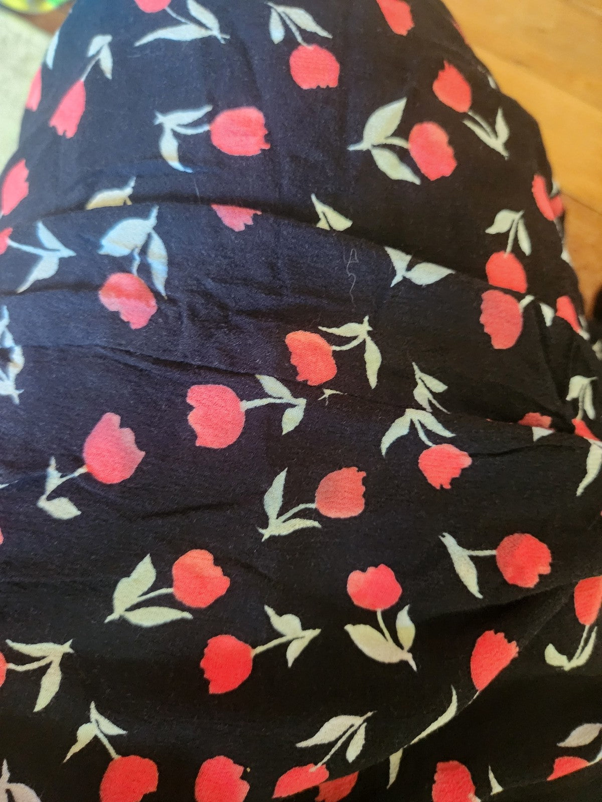90s/00s Tulip Print Rayon Sheath Dress