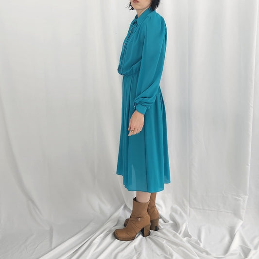 70s/80s Blue Day Dress