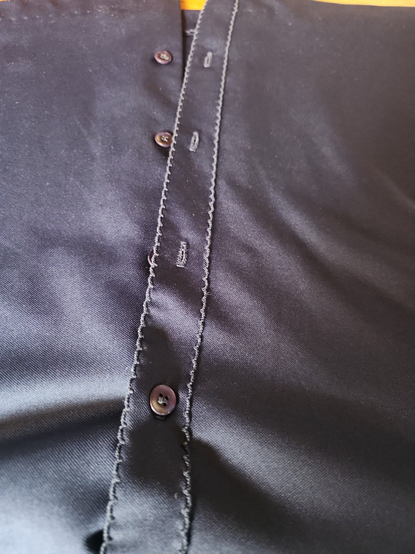 70s Blue Button Down Blouse