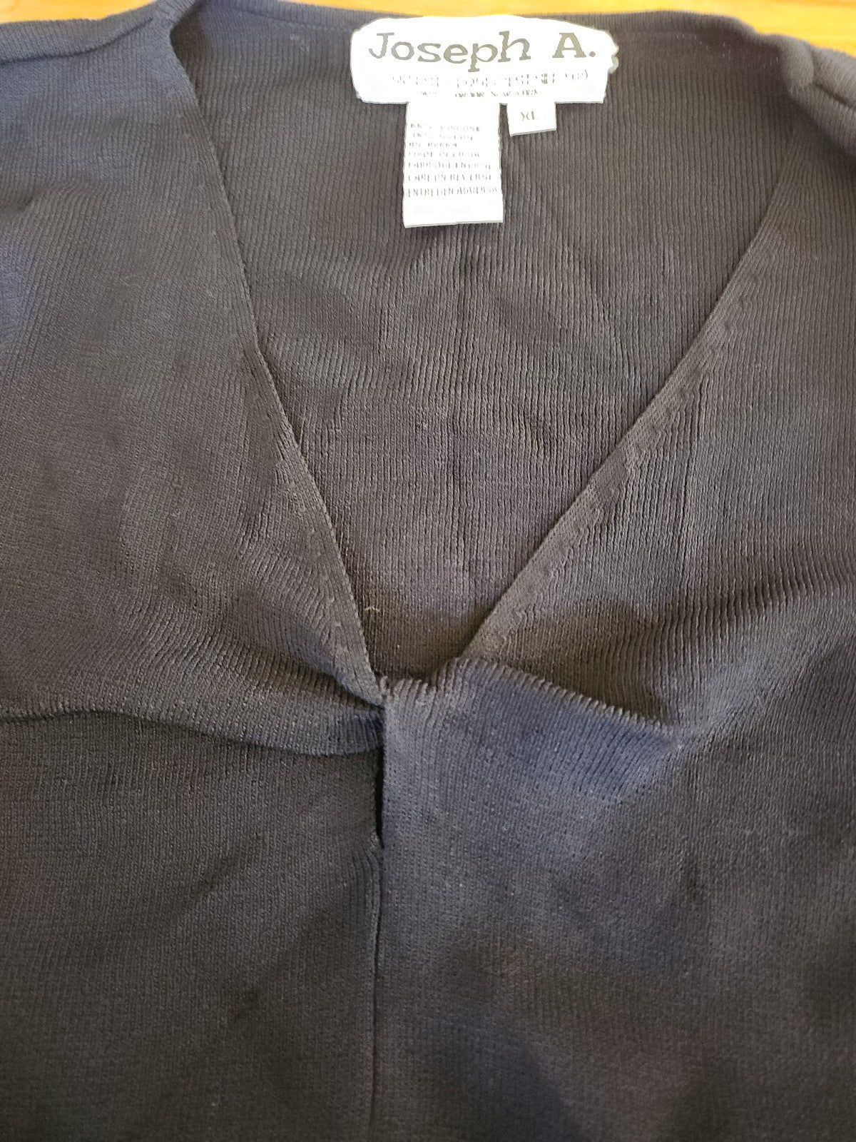 90s Black V Neck Top