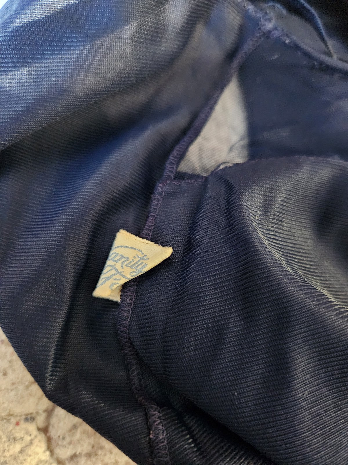 80s Navy Blue Slip Dress