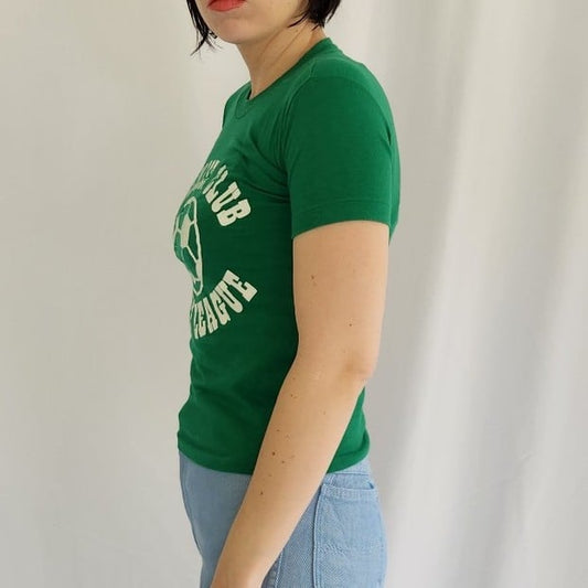 80s Green Soccer League Tee