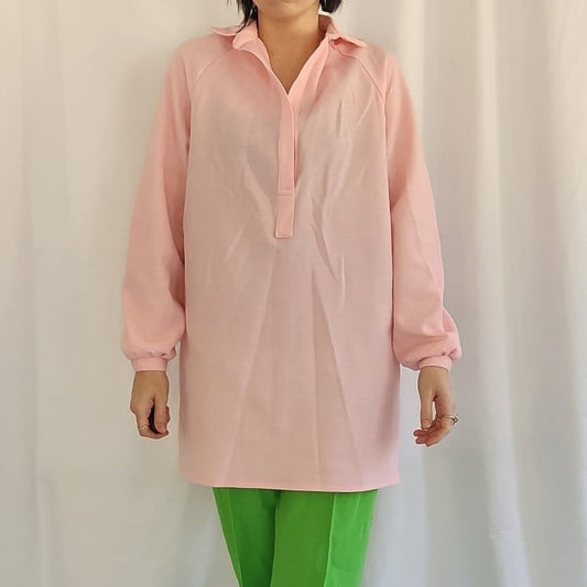 70s Pink Tunic Top
