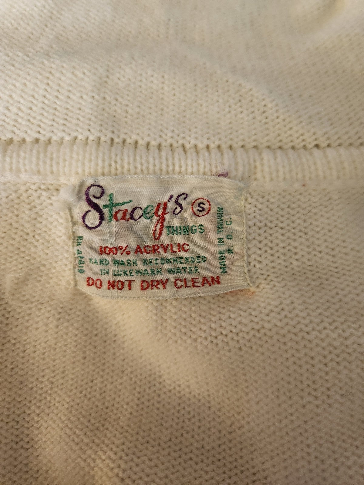 70s White Hooded Cardigan