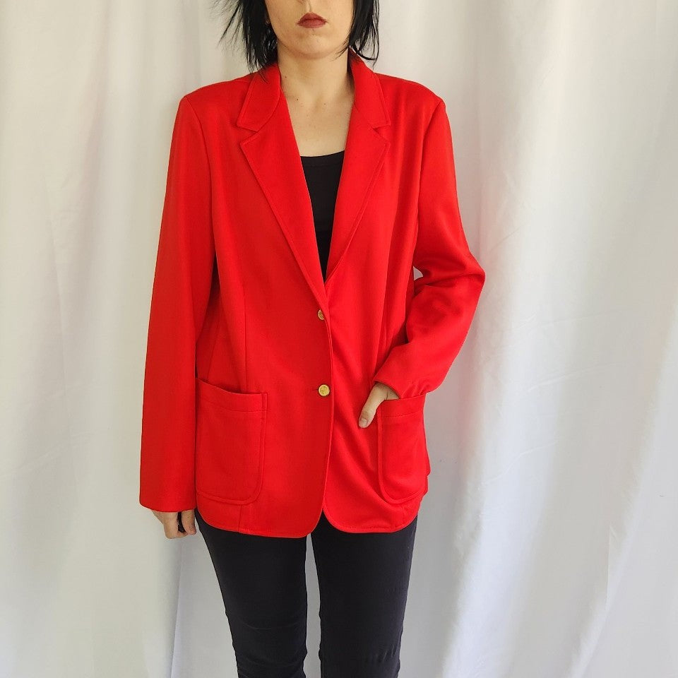 80s red blazer