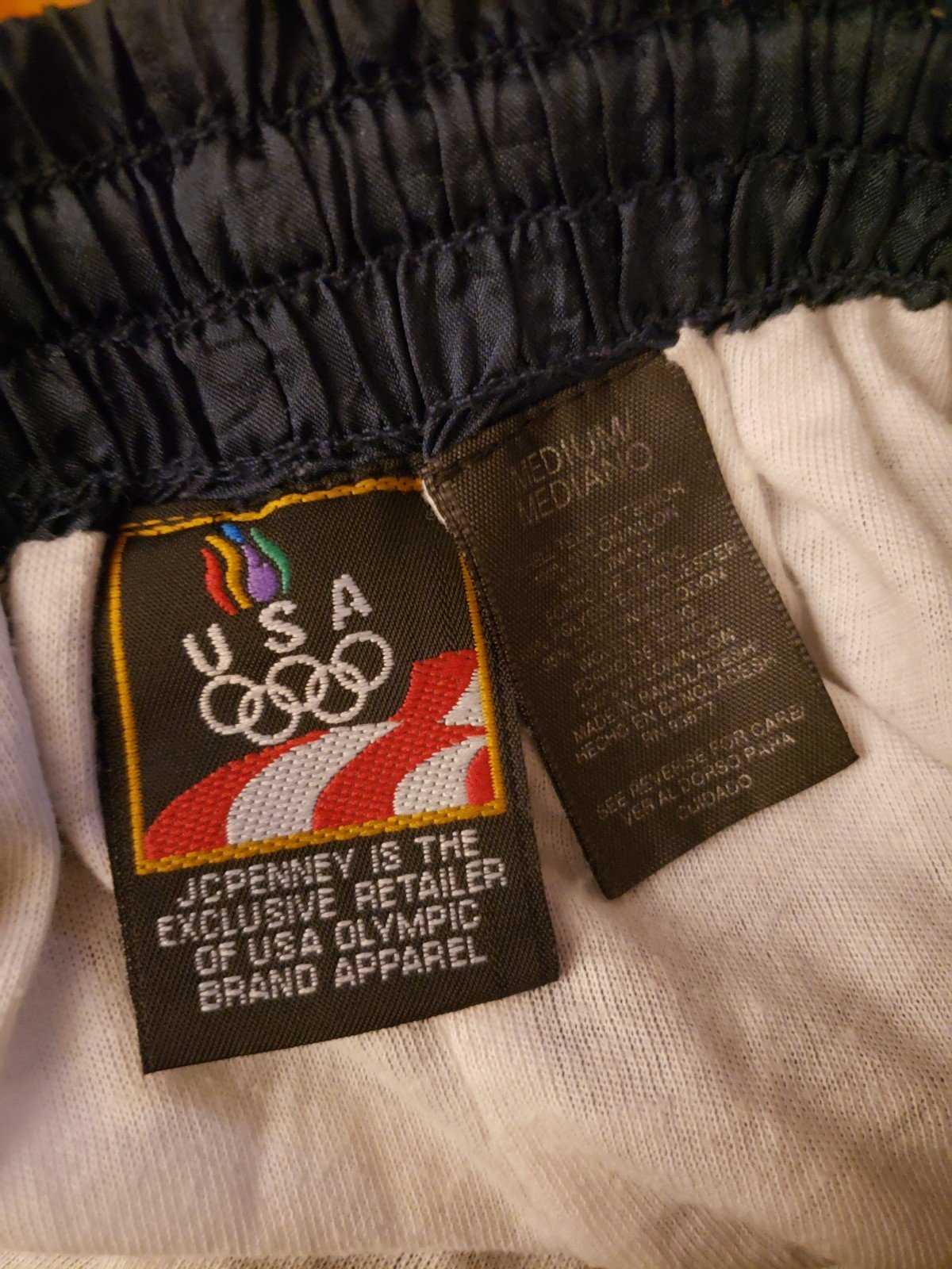 90s Navy Blue Olympic Windpants