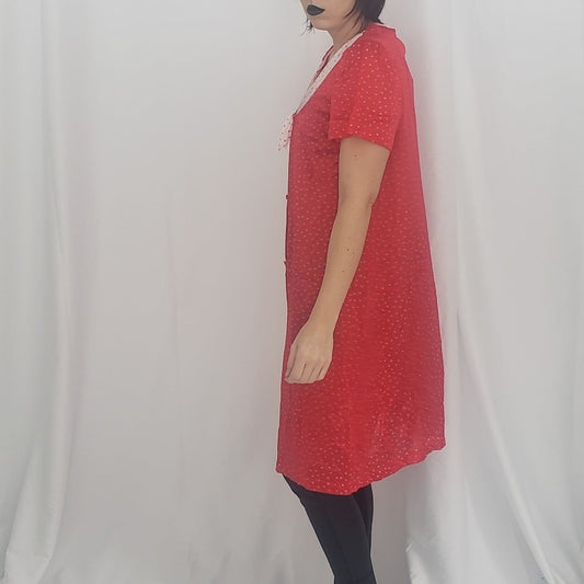 90s Red Polka Dot Nightgown