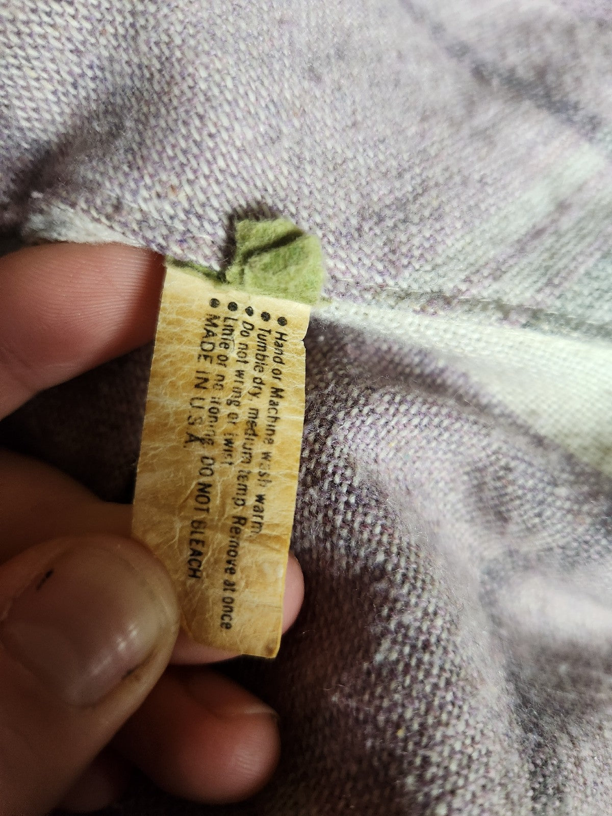 70s/80s Purple and Gray Plaid Midi Dress