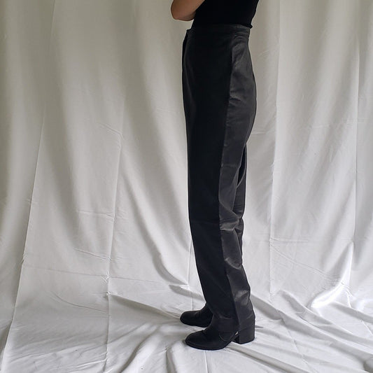 90s Black Leather Pants