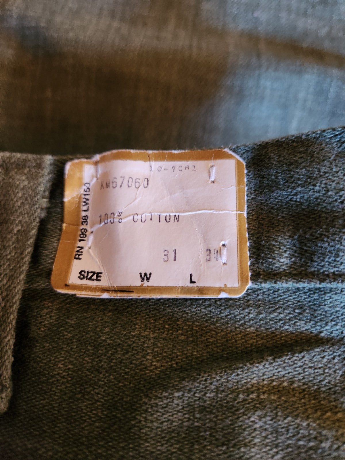 70s Deadstock Green Men's "Flare" Jeans