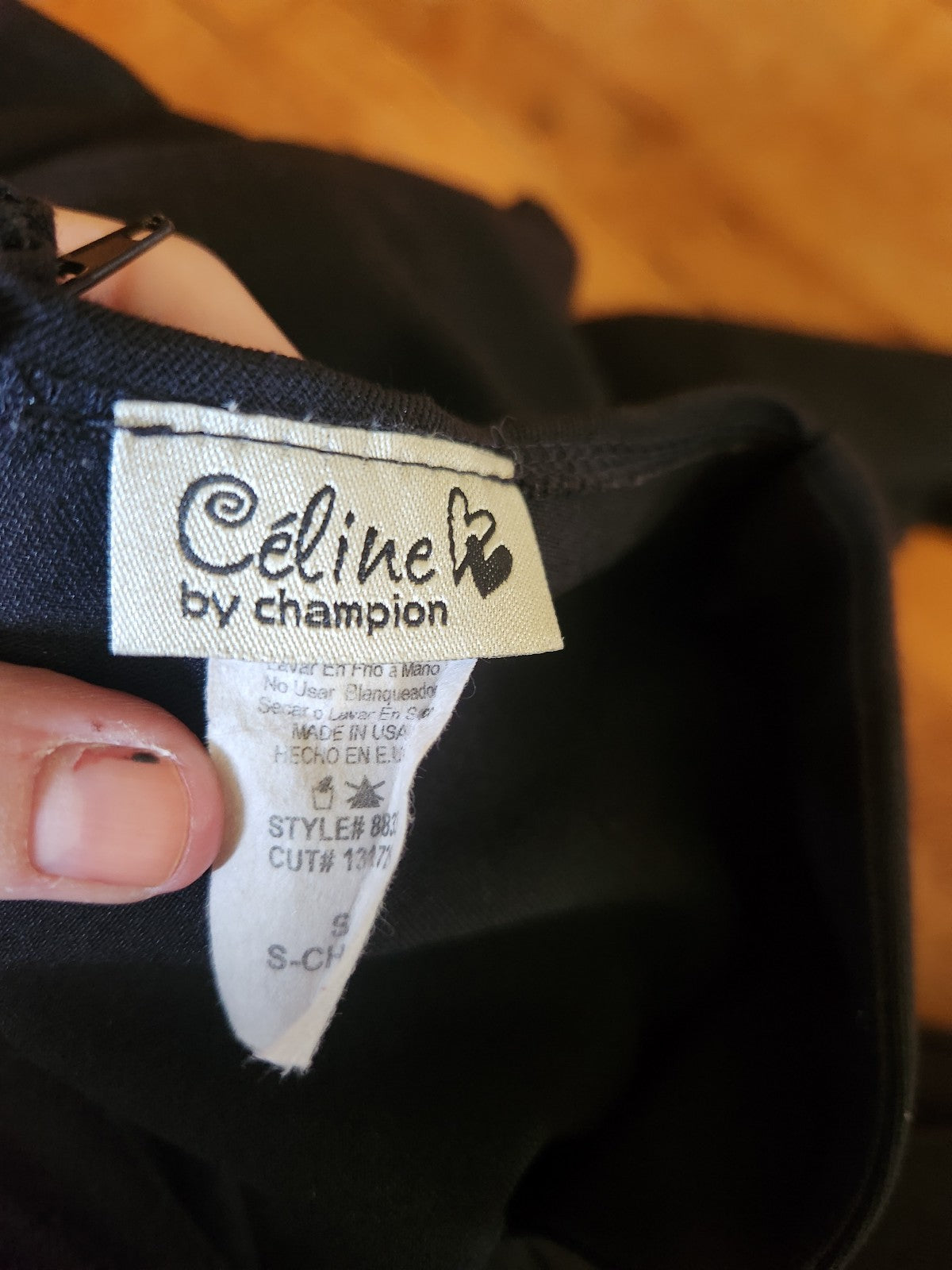 Y2K Celine by Champion Black Knee Length Dress