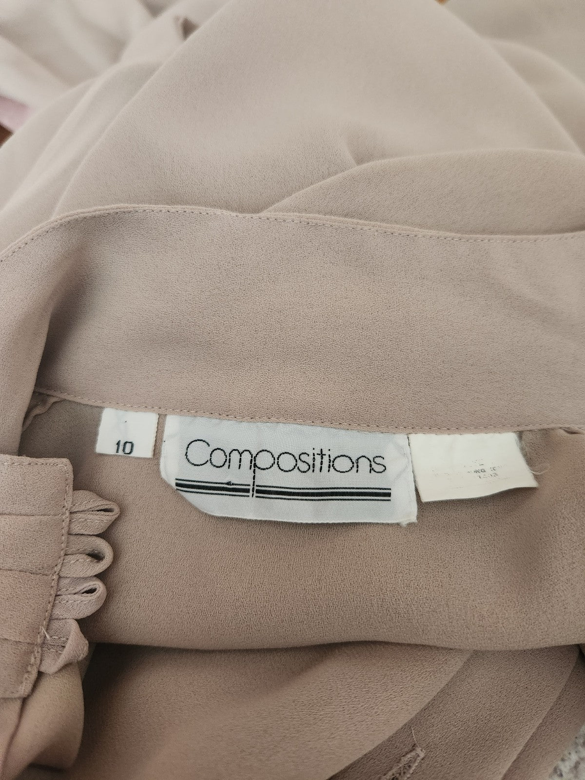80s Tan Sheer Blouse