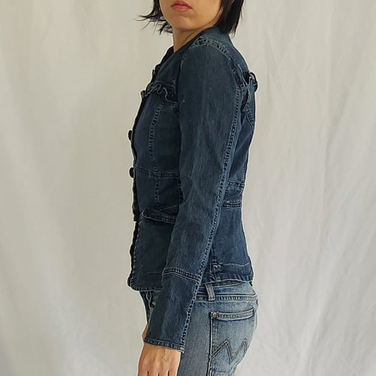 Y2K Frilly Denim Jacket